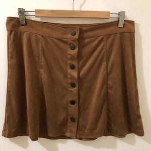 American Eagle Outfitters Brown Suede Skirt size 10